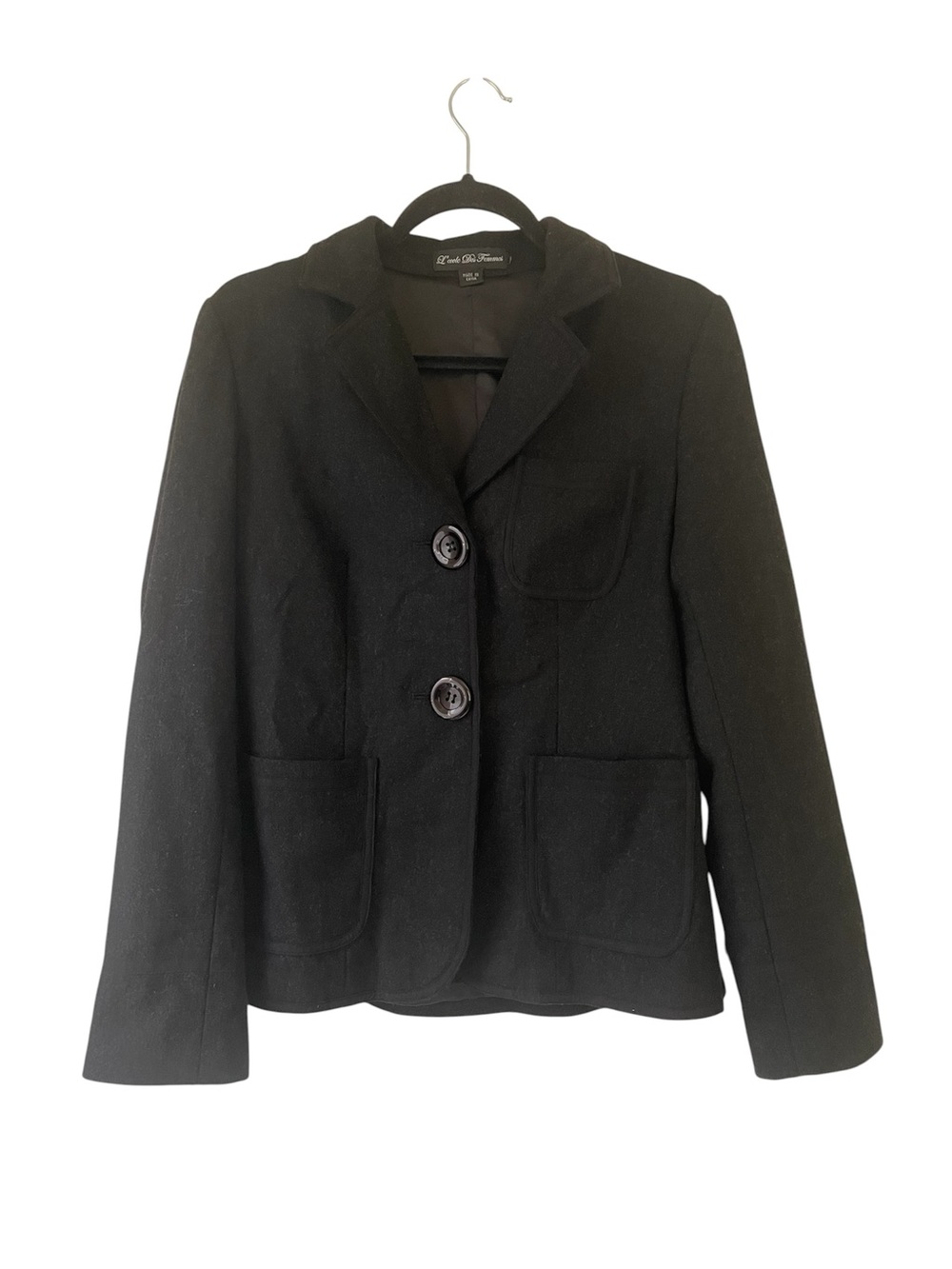 L’ecole Des Femmes wool cashmere blend chunky button winter peacoat size small